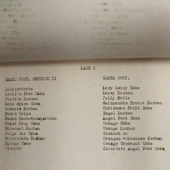 Vintage Selected Recipes The German - - American Women's Club 1950 - Unsearched - Picture 8 of 16